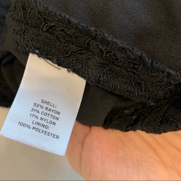 Halogen Black Short Sleeve Lace Cocktail Mini Dress - Picture 2 of 10